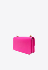 PINKO Classic Love One Leather Crossbody Bag Fuchsia 100941A0F1_N17Q