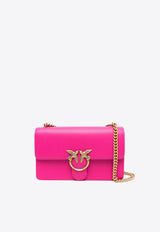 PINKO Classic Love One Leather Crossbody Bag Fuchsia 100941A0F1_N17Q