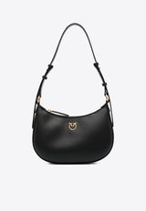 PINKO Mini Love Leather Shoulder Bag Black 102790A0F1_Z99Q