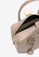 Golden Goose DB Vita Grained Leather Top Handle Bag Taupe GWA00470A000177_55356