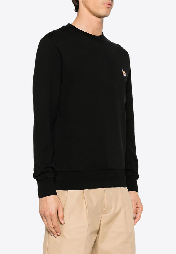 Maison Kitsuné Fox Logo Patch Sweatshirt Black LM00301KM0001_P199