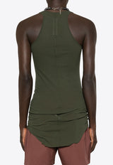 Rick Owens Fine Ribbed Tank Top Green RU02D6150RC_75