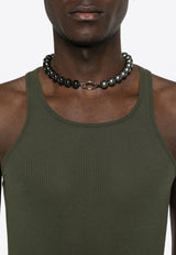 Rick Owens Fine Ribbed Tank Top Green RU02D6150RC_75