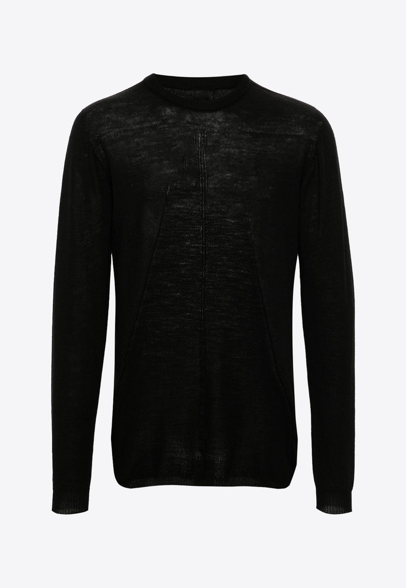 Rick Owens Biker Level Wool Sweater Black RU02D6622ML_09