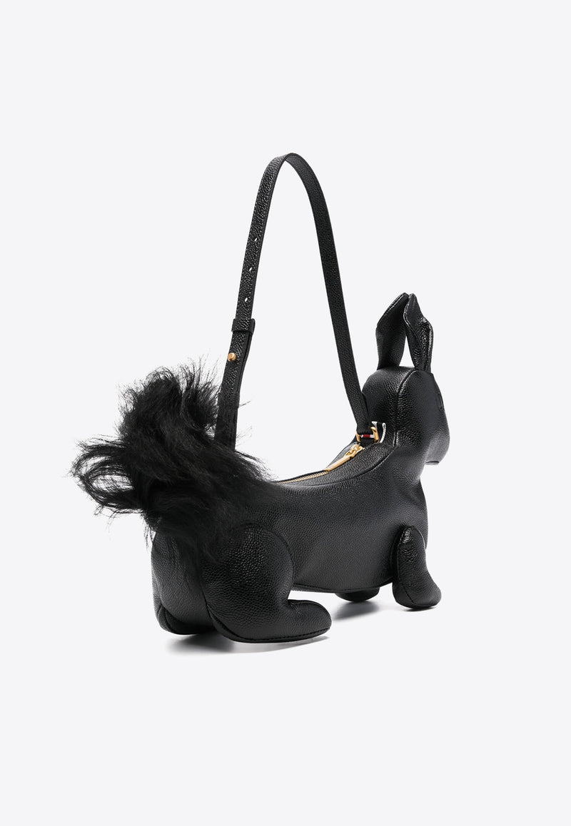 Thom Browne Rabbit Baguette Leather Shoulder Bag Black UAG175A00198_001