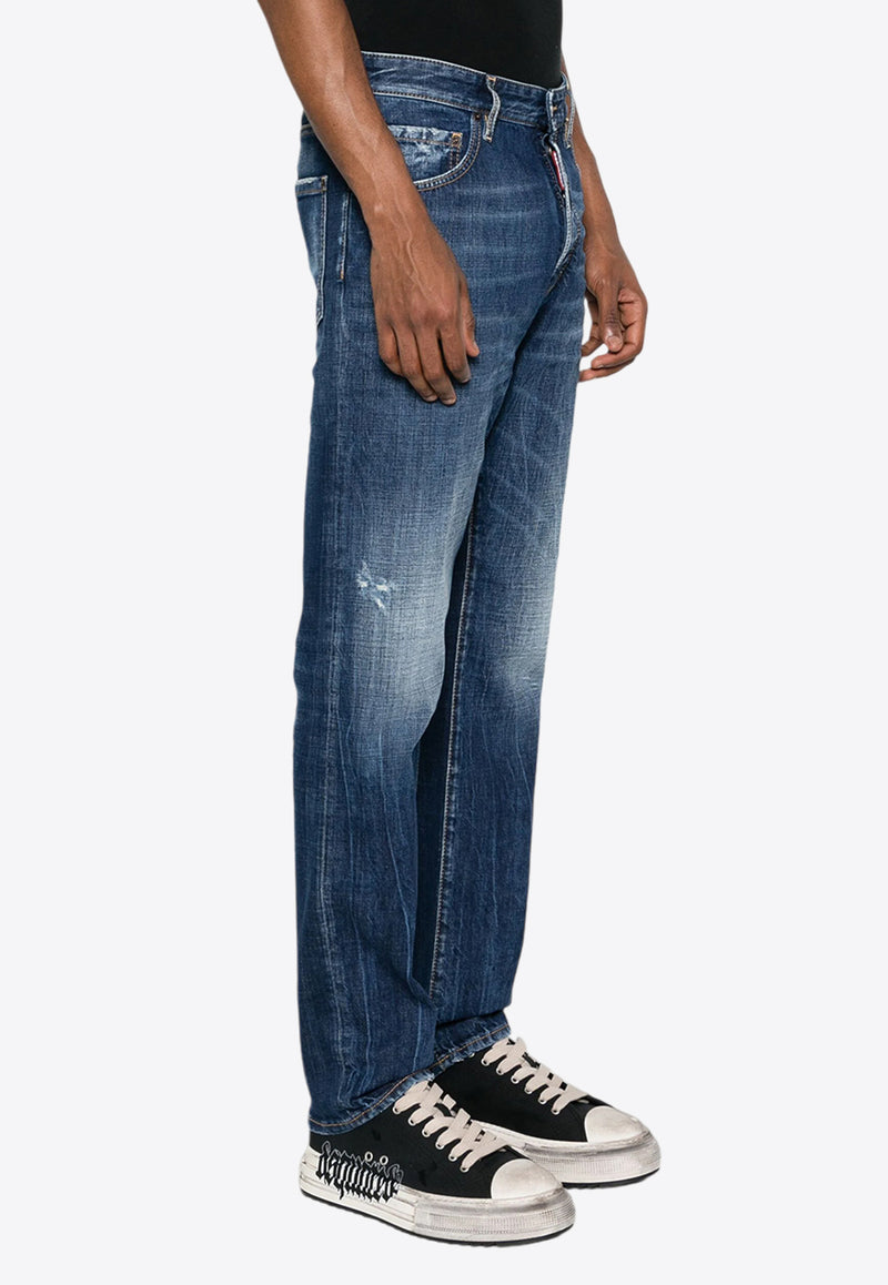 Dsquared2 642 Straight-Leg Jeans Navy S74LB1526STN757_470