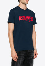 Dsquared2 Horror Logo Cool Fit T-shirt Navy S74GD1313D20014_478