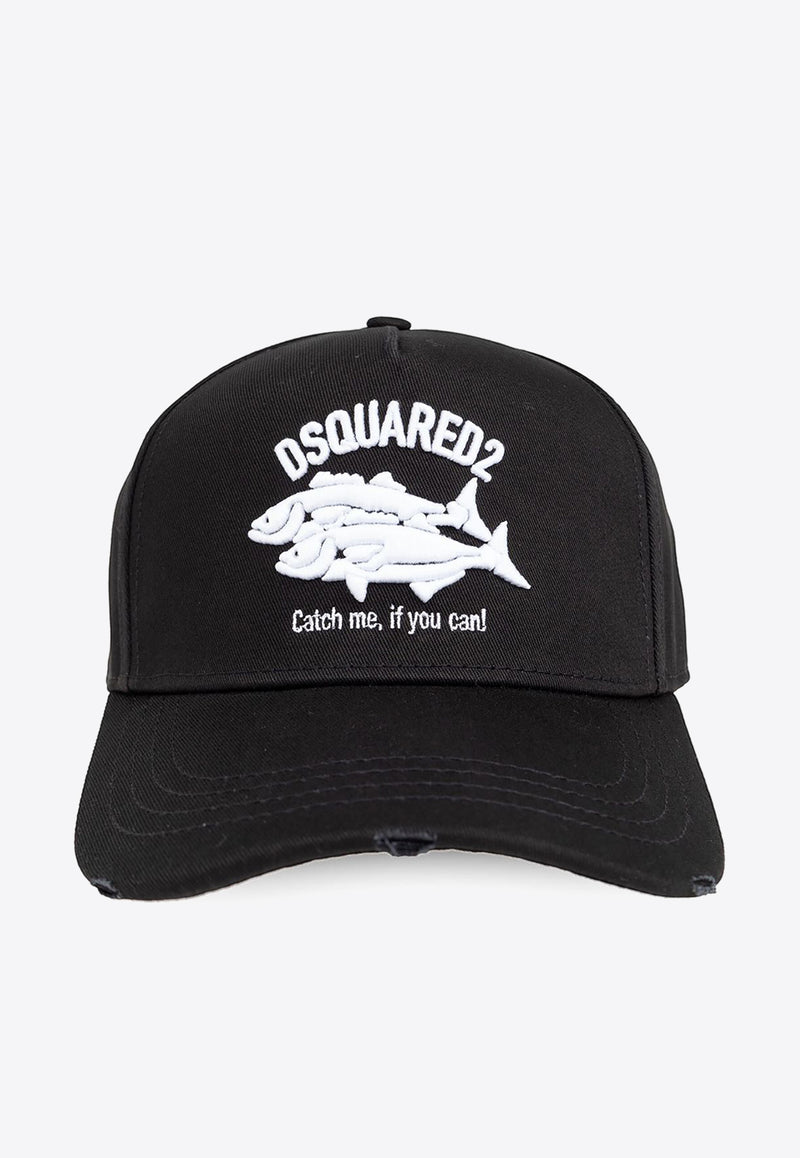 Dsquared2 Embroidered Logo Baseball Cap Black BCM082805C00001_M063