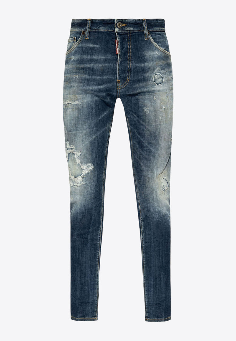 Dsquared2 Distressed Slim-Cut Jeans Navy S74LB1585S30664_470