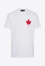 Dsquared2 Maple Leaf Print Crewneck T-shirt White S74GD1358D20014_100