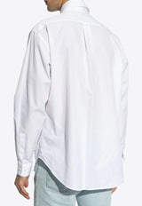 Palm Angels Neck Logo Long-Sleeved Shirt White PMGE024F24FAB002_0110