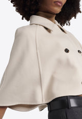 Max Mara Volume Cropped Cape Coat Beige 2411081011600VOLUME_016