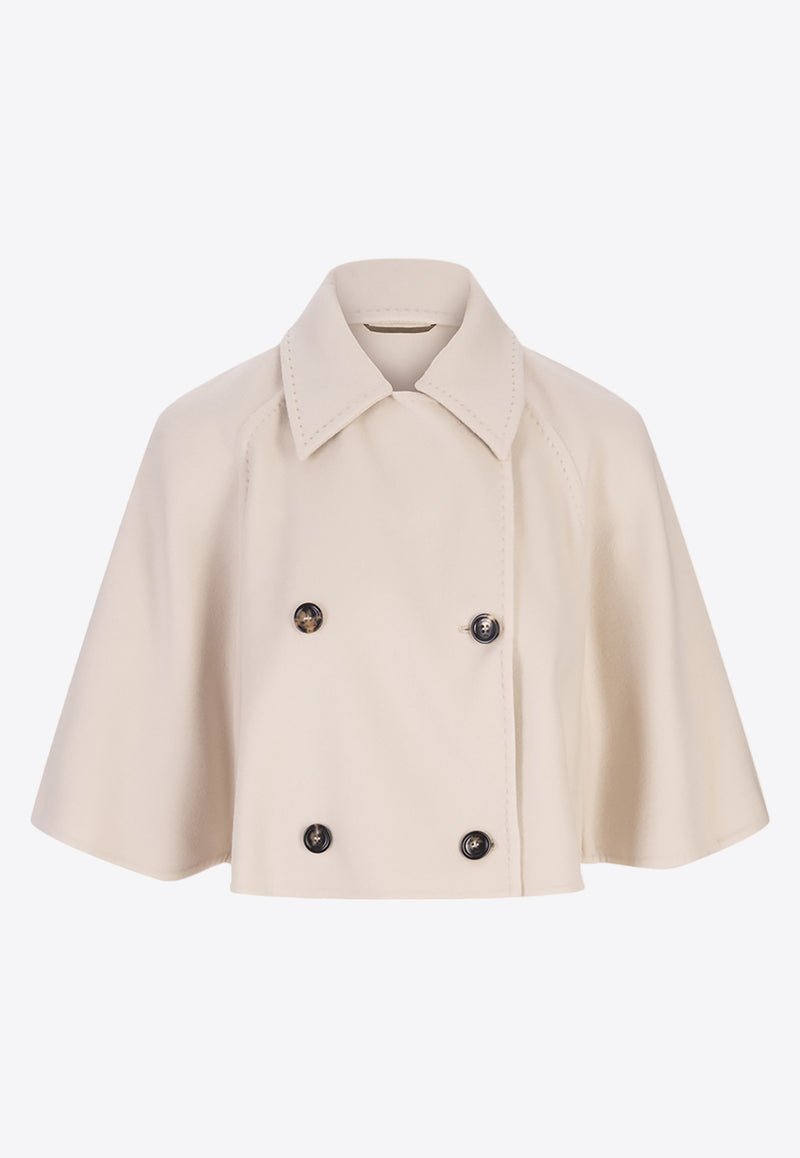 Max Mara Volume Cropped Cape Coat Beige 2411081011600VOLUME_016