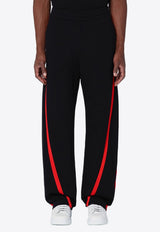 Alexander McQueen Logo Embroidered Track Pants Black 794558QXAAM/P_ALEXQ-1000