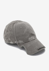 Balenciaga Logo Distressed Cap 794890410B2/P_BALEN-1290 Gray