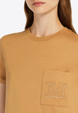 Max Mara Papaia Monogram Crewneck T-shirt Camel 2421946011650PAPAIA_003