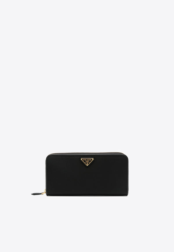 Prada Triangle Logo Continental Wallet Black 1ML5062DMI_F0002