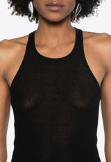 Rick Owens Fine Ribbed Tank Top Black RP02D3101RC_09