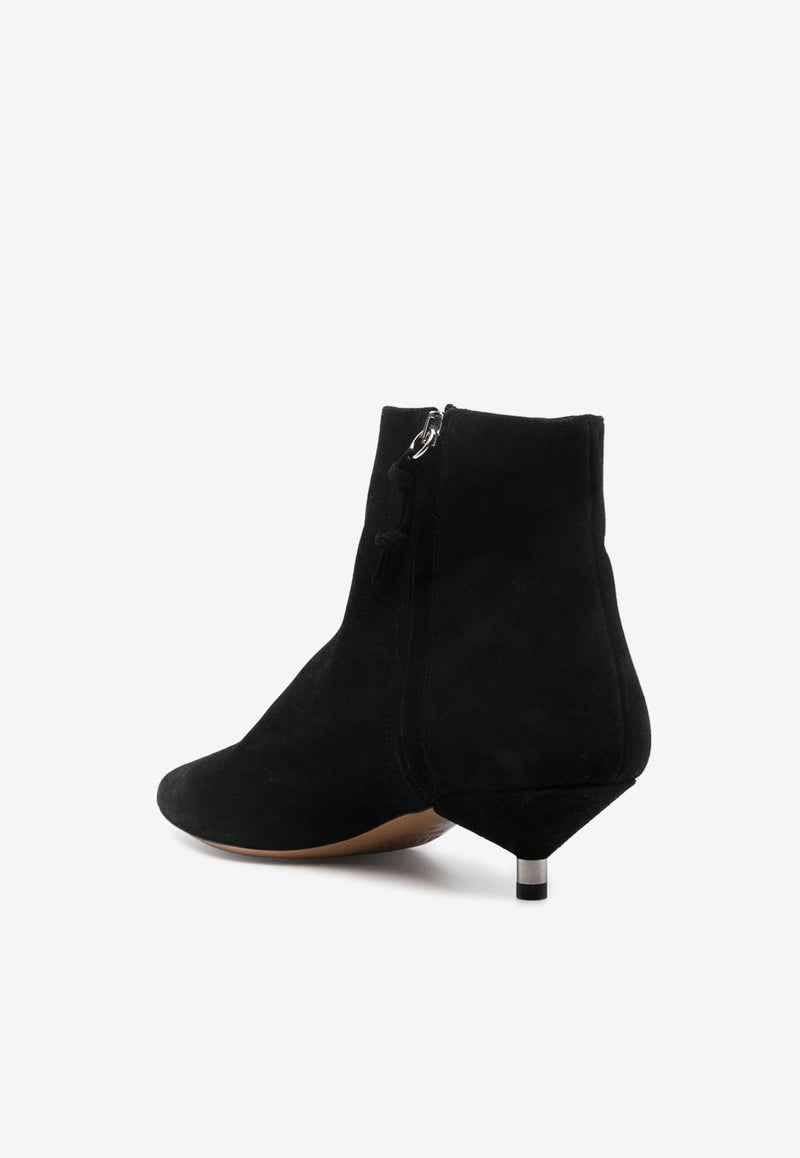 Isabel Marant 45 Suede Ankle Boots Black BO0121FAB3A11S_01BK