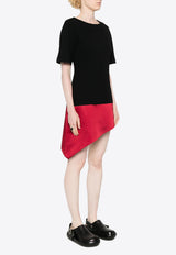 JW Anderson Asymmetric Crewneck Mini Dress Black DR0444PG1584_988