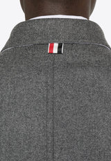 Thom Browne 4-bar Stripes Felted Utility Jacket Gray MJO220UF0522_035