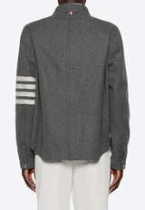 Thom Browne 4-bar Stripes Felted Utility Jacket Gray MJO220UF0522_035