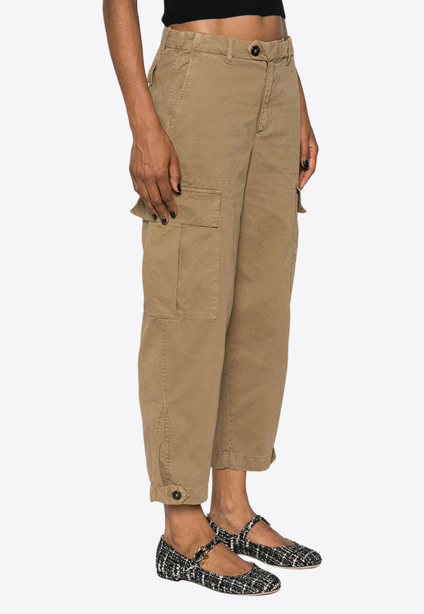 PINKO Sonata Tapered Cargo Pants Brown 103856A20O_L64