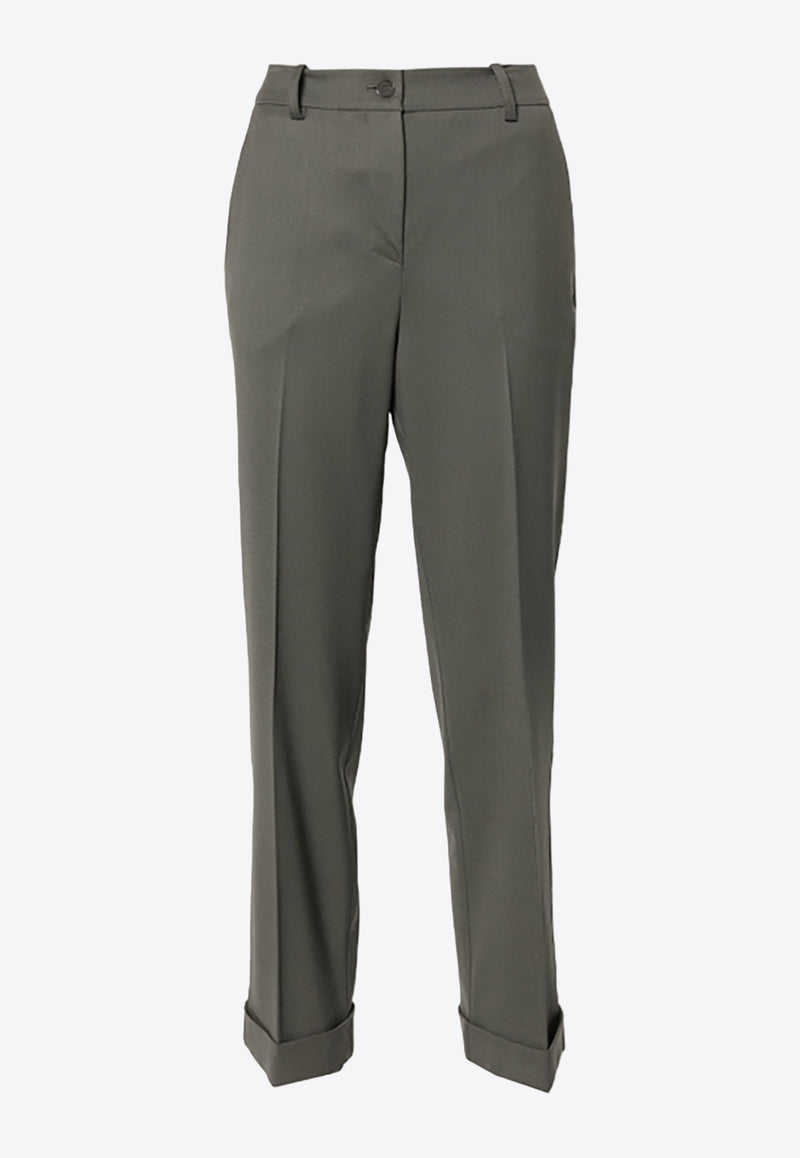 P.A.R.O.S.H Liliuxy Tailored Straight Pants Gray D231495LILIUXY24_067