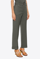 P.A.R.O.S.H Liliuxy Tailored Straight Pants Gray D231495LILIUXY24_067