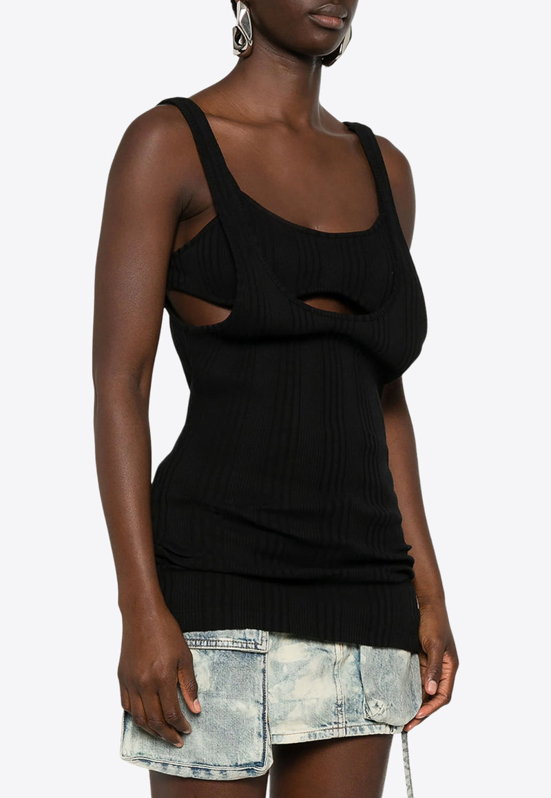 The Attico Layered Tank Top Black 247WCT322J048_100