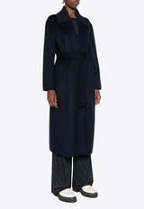 P.A.R.O.S.H Leak Self-Tie Long Coat Blue D430890LLEAK24_012