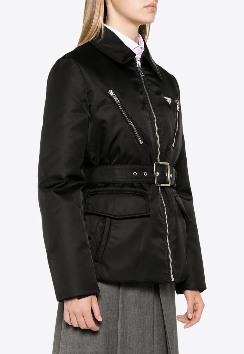 Prada Triangle Logo Padded Jacket Black 292199SOOO1WQ8_F0002