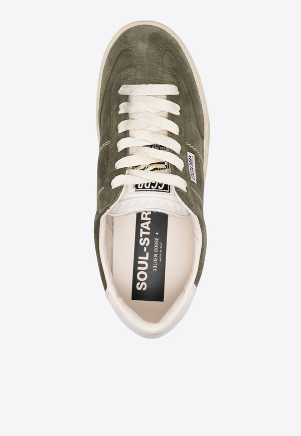 Golden Goose DB Soul Star Suede Low-Top Sneakers Green GWF00464F005047_35895