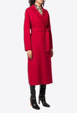 P.A.R.O.S.H Leak Self-Tie Long Coat Red D430890LLEAK24_009