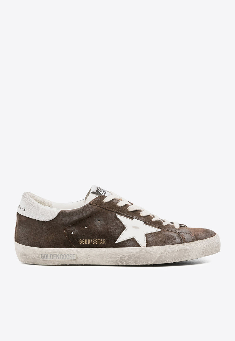 Golden Goose DB Super-Star Distressed Suede Sneakers Brown GMF00101F006151_55377