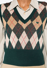 Prada Argyle Knit Sweater Vest Multicolor P29B40SOOO15HZ_F0342