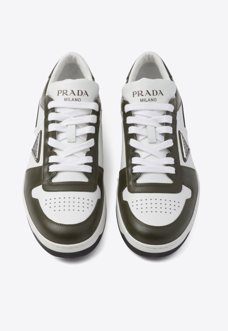 Prada Downtown Low-Top Leather Sneakers Monochrome 2EE364FD0013LOI_F008L