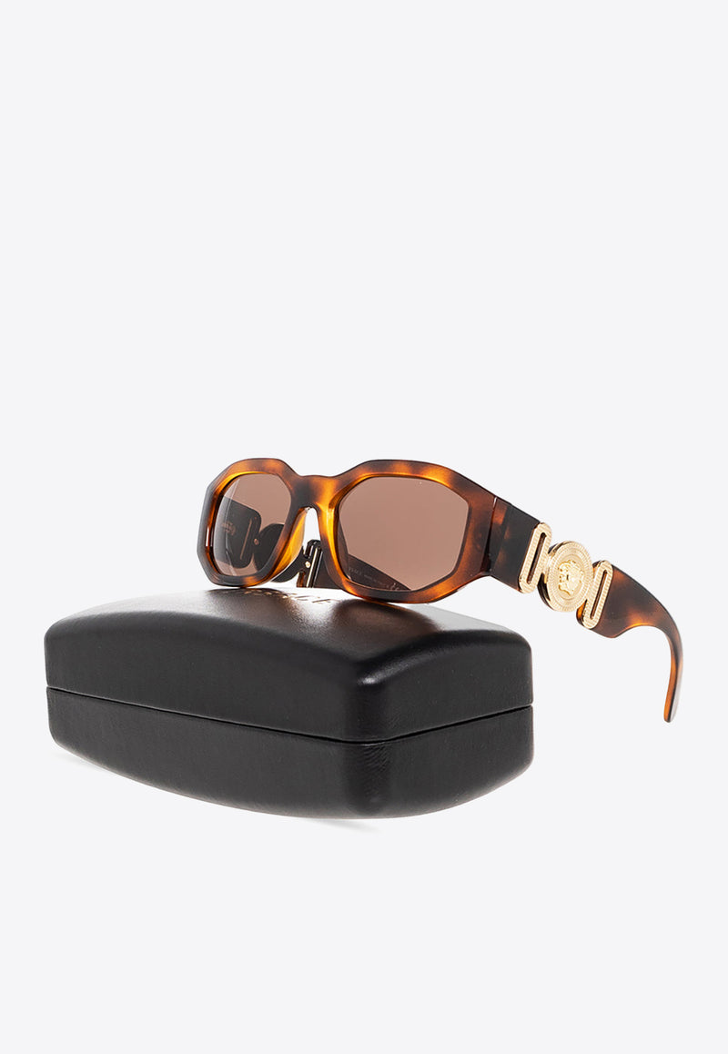 Versace Medusa Biggie Rectangular Sunglasses Brown 0VE4361 0-521773