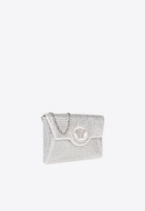 Versace La Medusa Crystal Clutch Silver 1003018 1A06487-1W00P