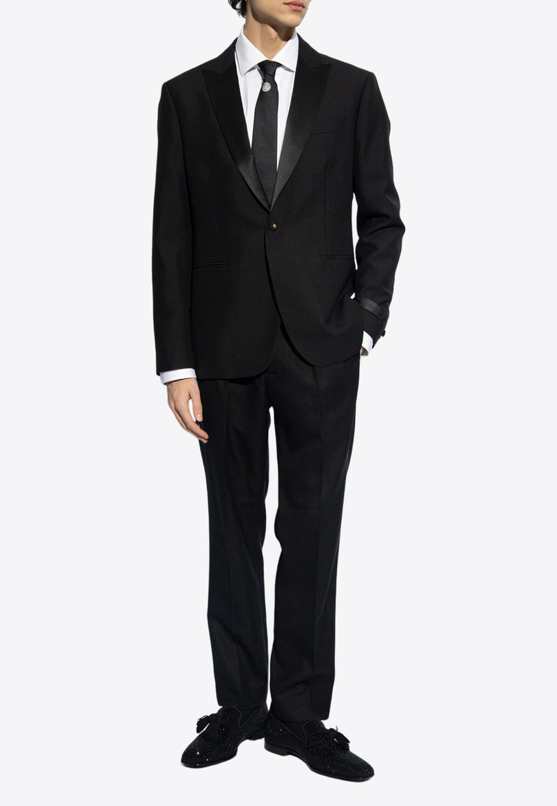 Versace Duchesse Single-Breasted Tuxedo Blazer Black 1013276 1A09805-1B000