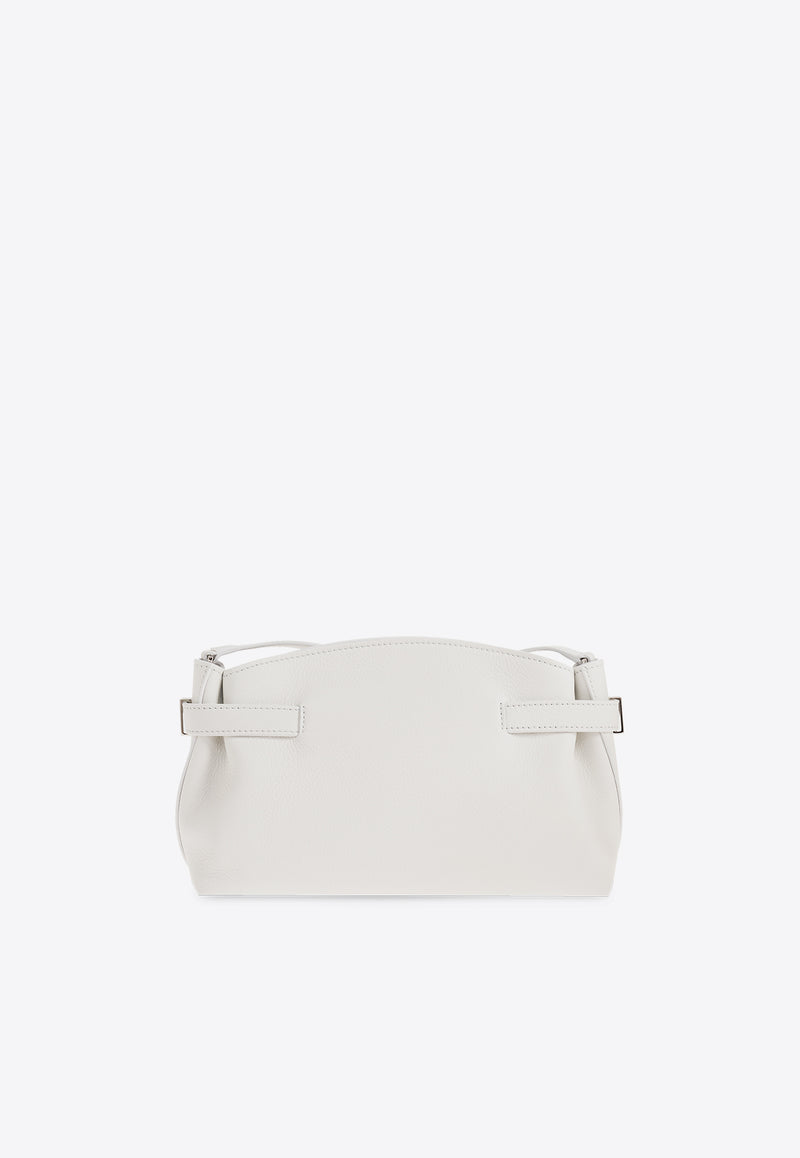 Salvatore Ferragamo Hug Calf Leather Crossbody Bag Optic White 215974 HUG POUCH S 768845-OPTIC WHITE