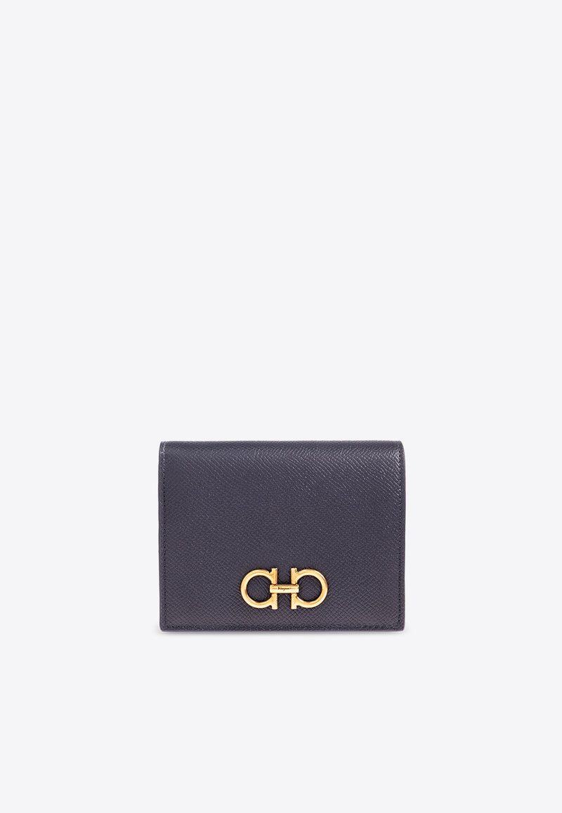 Salvatore Ferragamo Gancini Calf Leather Wallet Midnight Blue 22D780 154 771175-MIDNIGHT