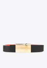 Salvatore Ferragamo Gancini Buckle Reversible Leather Belt Black 230312 DONNA H 25 771841-NERO