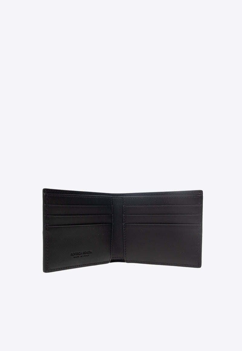 Bottega Veneta Cassette Intrecciato Leather Bi-Fold Wallet Black 743004 VBWD2-8803