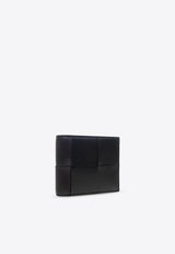 Bottega Veneta Cassette Intrecciato Leather Bi-Fold Wallet Black 743004 VBWD2-8803