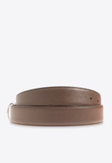 Salvatore Ferragamo Gancini-Buckle Reversible Leather Belt Brown 679710 DOUBLE ADJUS 770654-CLAY