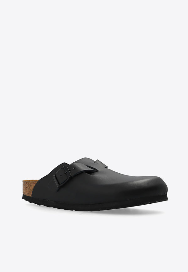 Birkenstock Boston Leather Mules Black 60193 0-BLACK