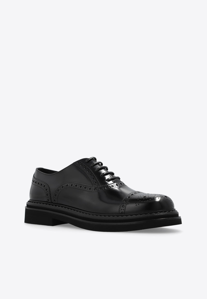 Dolce 
Gabbana Brushed Leather Oxford Shoes Black A20159 A1203-80999