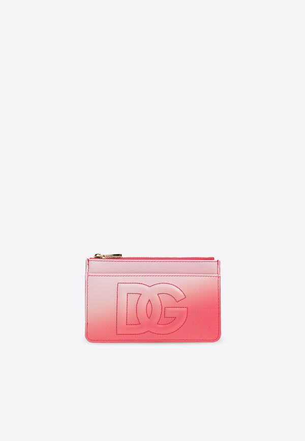 Dolce 
Gabbana DG Logo Ombre Leather Cardholder Pink BI1261 AS204-HF5AC