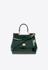 Dolce 
Gabbana Medium Sicily Top Handle Bag in Patent Leather Green BB6003 A1471-89349